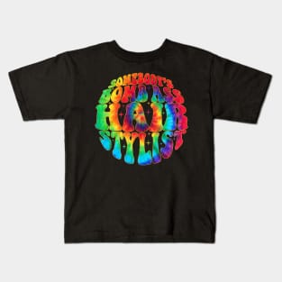 Funny Hair Stylist Tie Dye Hairstylist Kids T-Shirt